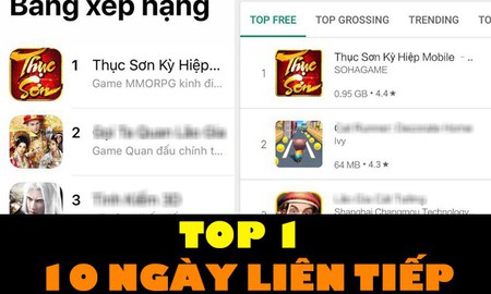 Kỷ lục làng game Việt: Hơn nửa tháng ra mắt, Thục Sơn Kỳ Hiệp Mobile vẫn "độc tôn" vị trí Top 1 trên cả App Store và CH Play!