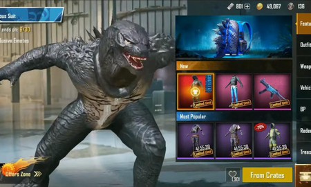 PUBG Mobile: Tổng hợp phần thưởng từ chuỗi sự kiện "King of Monsters", Khung Godzilla hot nhất