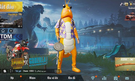 PUBG Mobile: Khỏi cần fake IP, VNG chính thức tặng FREE skin Tôm vàng siêu dễ thương