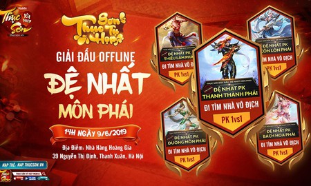 Giải solo Offline Thục Sơn Kỳ Hiệp Mobile ngày 9/6 sẽ có giải thưởng là 5 bộ trang sức trị giá tới 50 triệu VNĐ