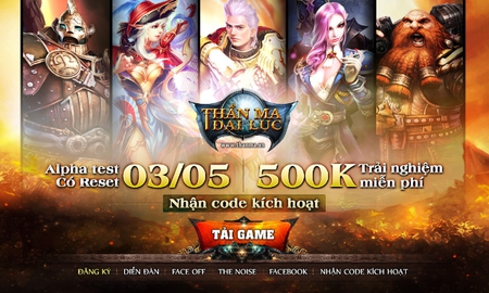 Thần Ma Đại Lục mở cửa thử nghiệm rộng rãi vào ngày 07/05