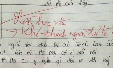 Những lời phê "có một không hai" của giáo viên